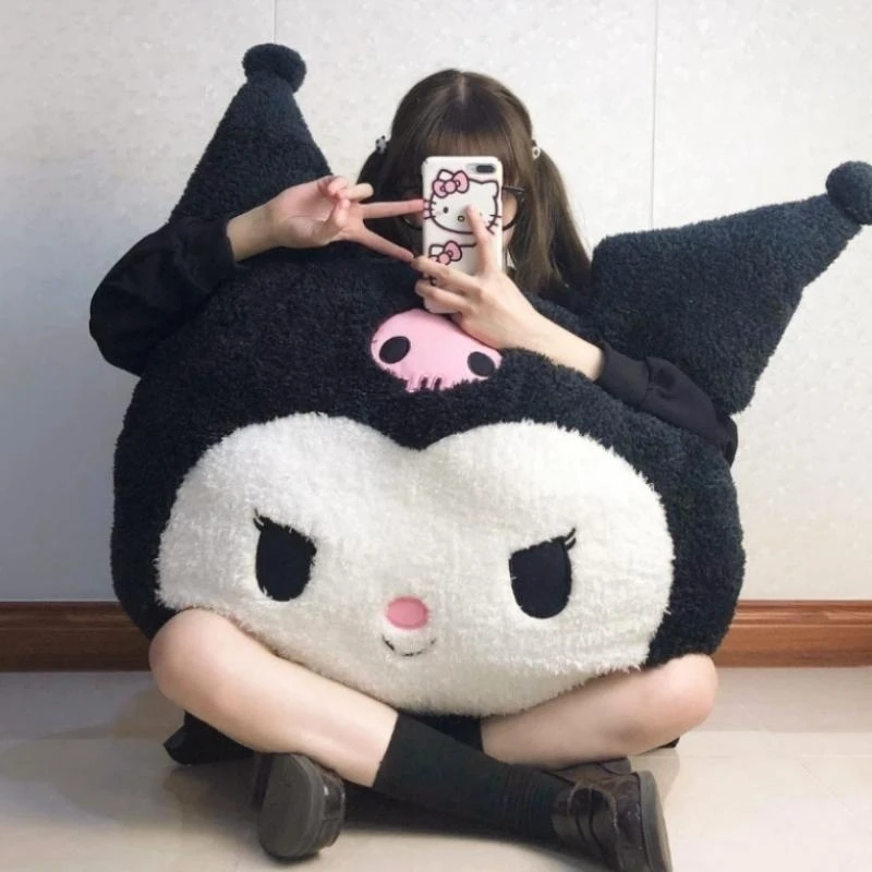 

Sanrio Oversized Kuromi Little Devil Pillow Cushion Plush Cute Cartoon Doll Sofa Valentine Day Kawaii Girlfriend Birthday Gifts