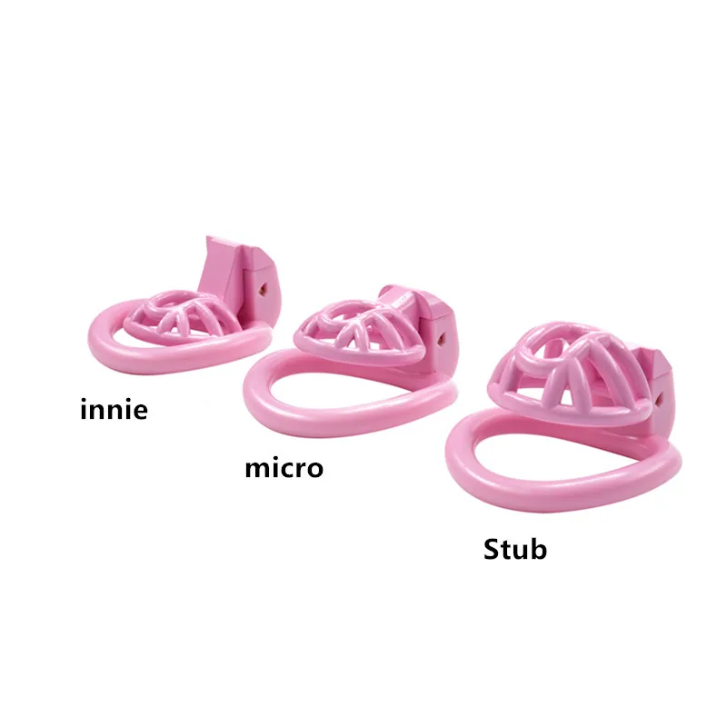 Penis Chastity Cage Chastity Lock Sex Toy Penis Cock Ring Male Chastity Device Positive / ​Negative with 4 Cock Rings Super Small Cock Cage for Men Gay Sex Toys