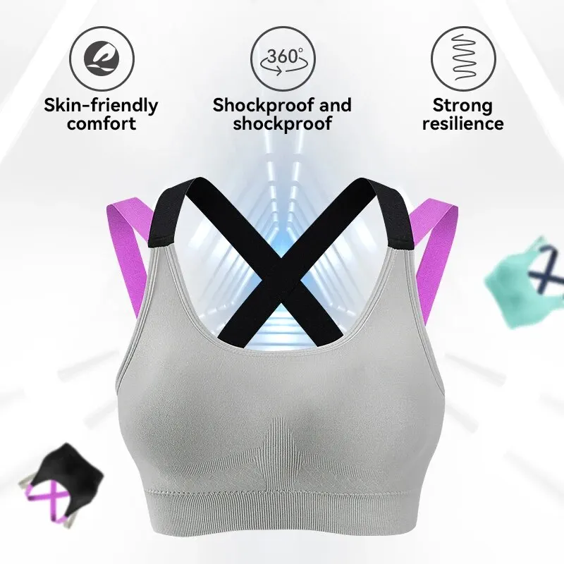 Women Seamless Bra Camisole Tanks Underwear Crop Top L XL Black Green Gray Skin Breathable Sexy Sports Fitness Yoga Casual - Image 2
