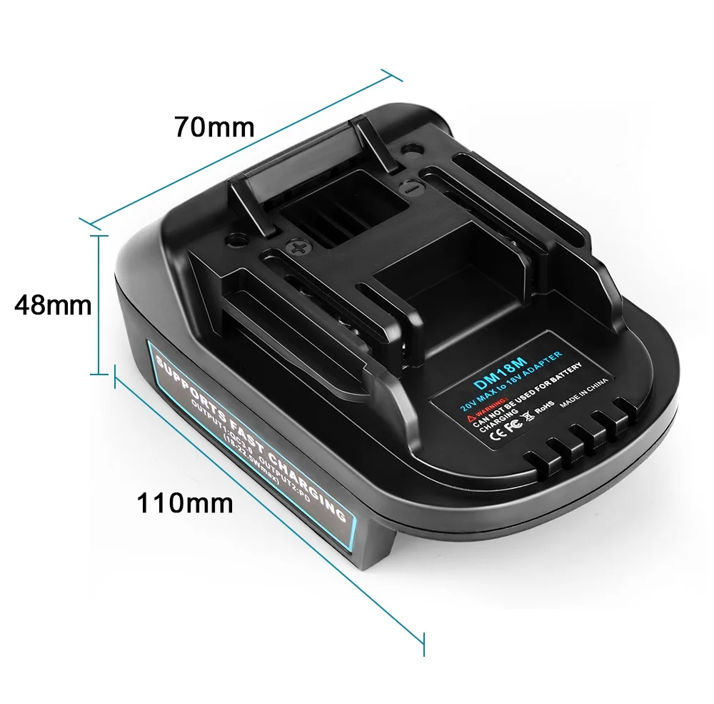 Battery Adapter for DEWALT or Milwaukee conversion to Makita Batteries MAKITA Po