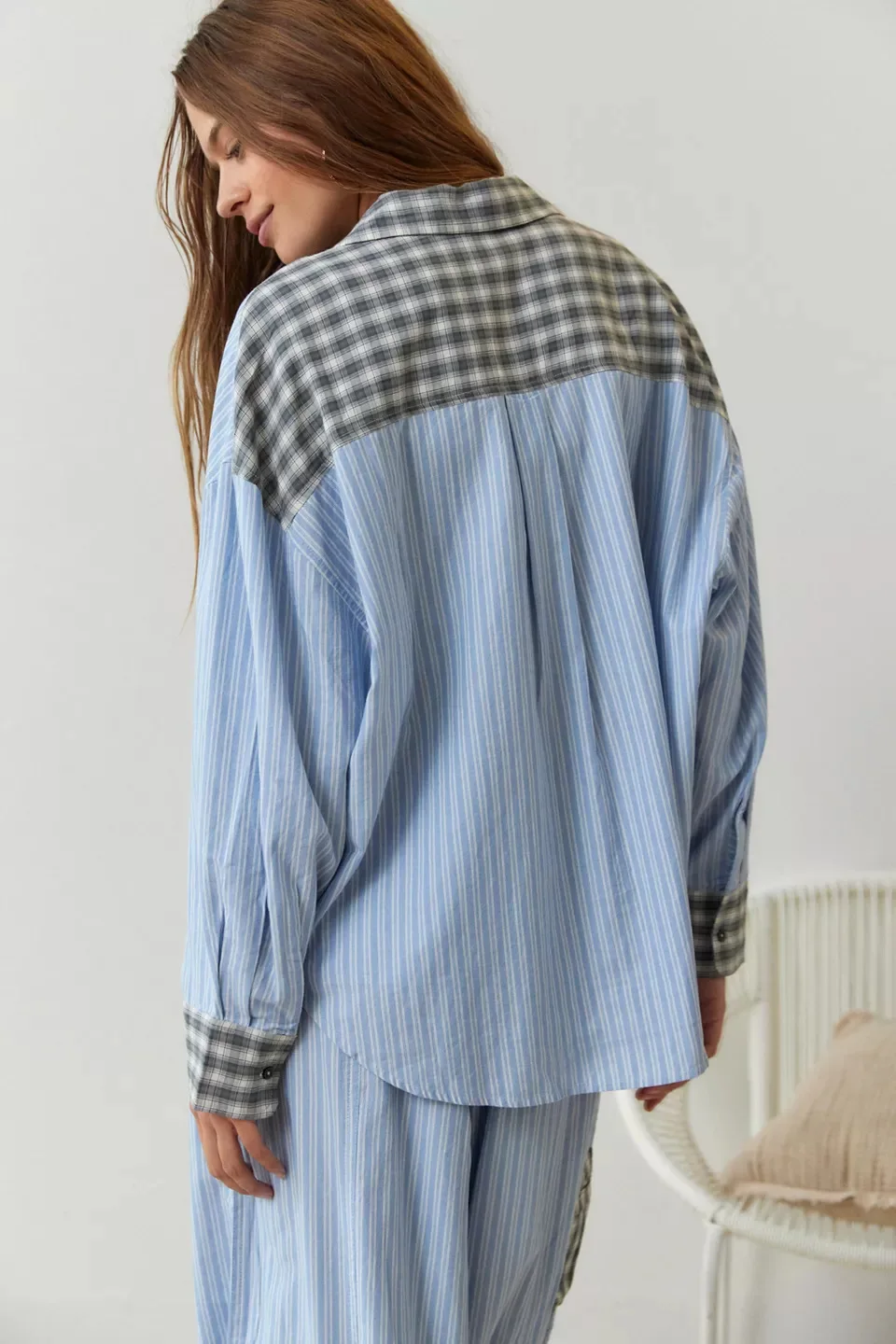 2024 new autumn women's casual home wear plaid shirt set pajamas long sleeves albornoces pijama feminino
