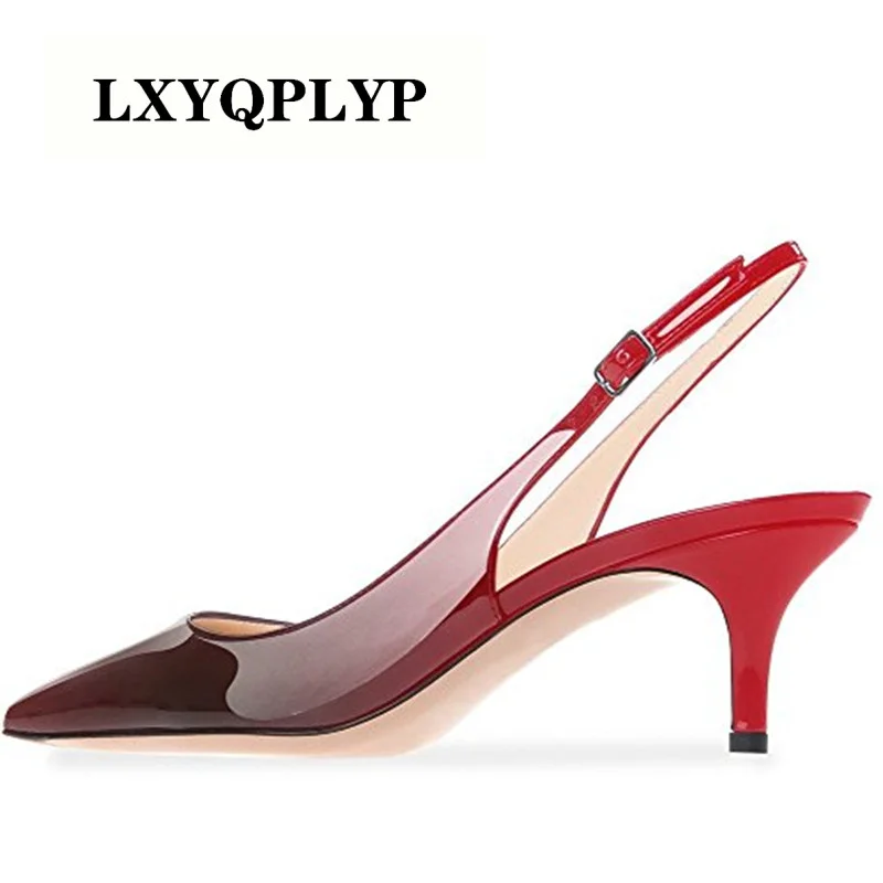6.5CM High Heel Gradient Back Empty Single Shoes Pointed Leopard Thin High Heels Shallow Mouth Celebration Party Shoes