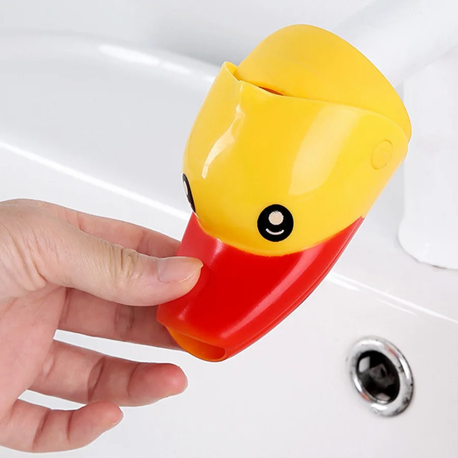 Children's Faucet Extender Guide Sink Cute Extended Water Guide Baby Cartoon Silicone Hand Washing Extender Children Faucet Extender