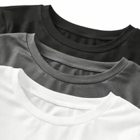 Women's solid-color long-sleeved T-shirt - Polyester knitted fabric, round neck, regular fit, fall-winter style - Image 3