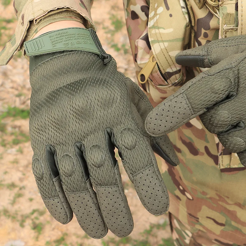 Gants camouflage tactiques doigts complets écran tactile pêche chasse vélo randonnée anti-usure
