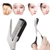 Women Stainless Steel Eyebrow Shaping Cut Scissors Comb Hair Remover Beauty Tool Shaver Makeup Tools Hair New Design 1