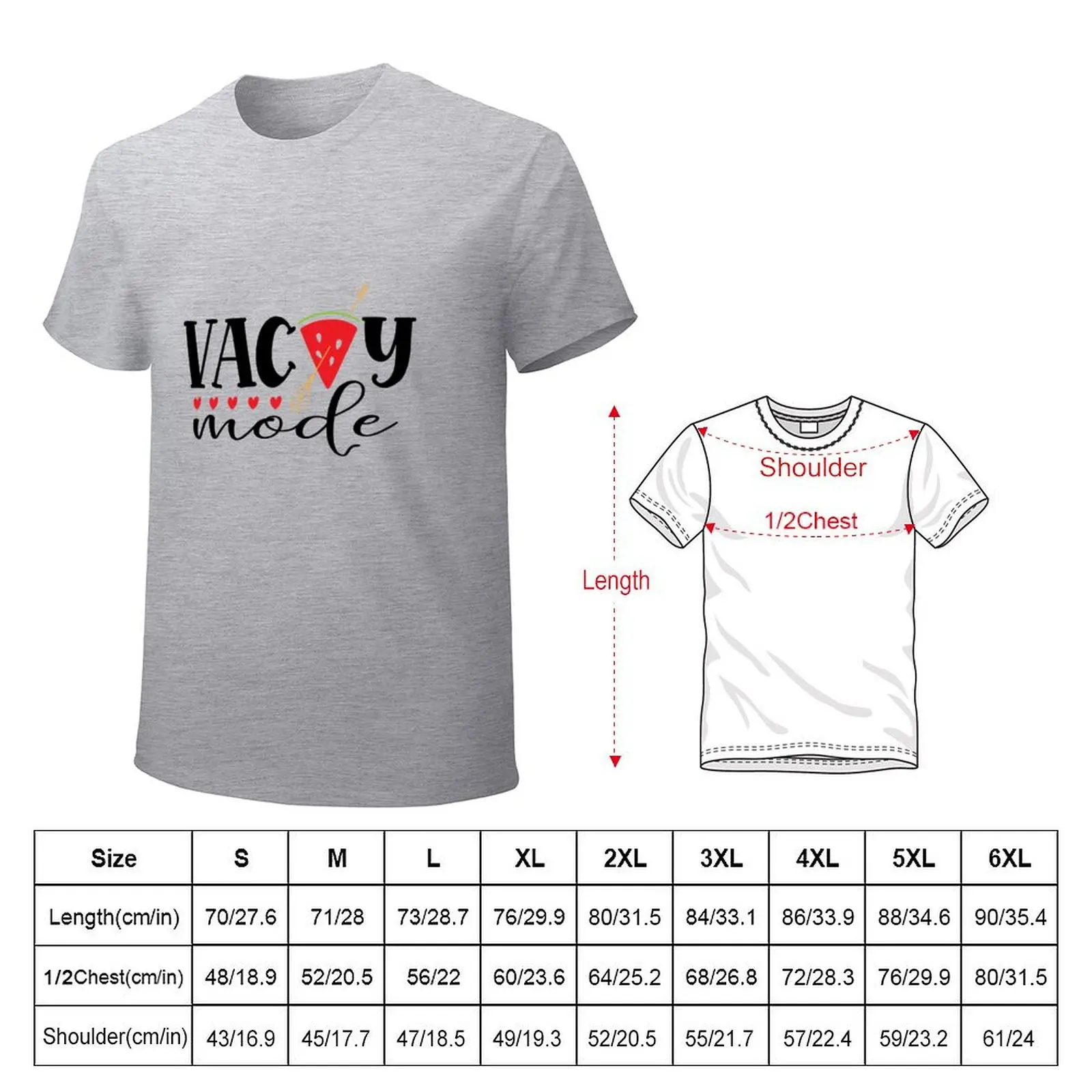 Vacay 모드 여름 휴가 워터 멜론 티셔츠, 커스텀 애니메이션 의류, 오버사이즈 스웨트 남성 티셔츠