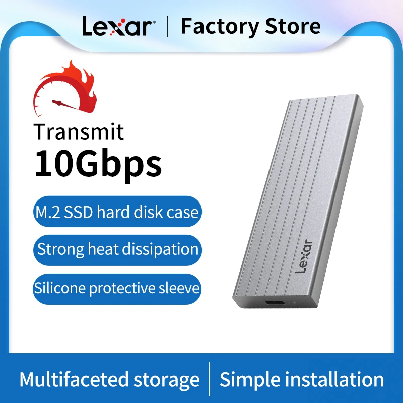 Lexar SSD Enclosure E6 M.2 NVMe Protocol Support High speed Type c