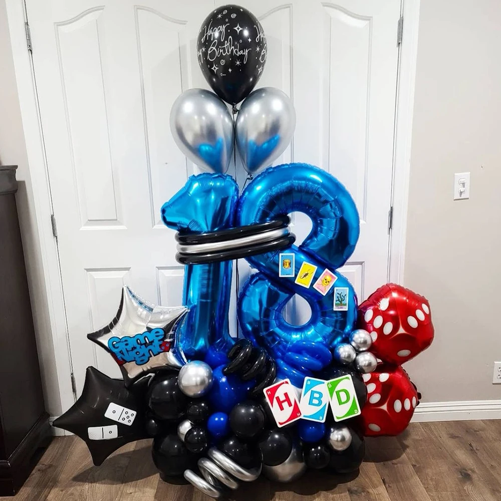 Mayflower Products Ultimate Casino Night Party Supplies Poker Balloon  Bouquet Decorations 18pc 