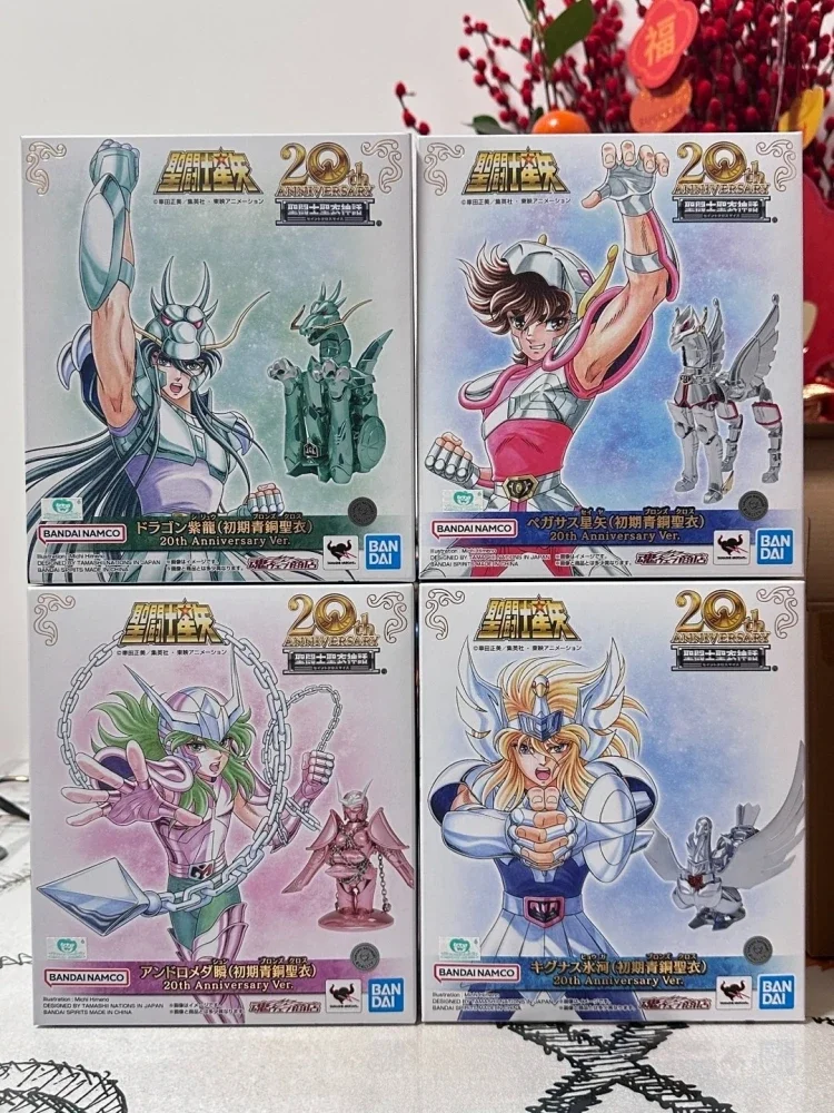 

Bandai Saint Seiya Myth Cloth Ex 20th Anniversary Ver Shiryu Hyoga Shun Ikki Collectible Anime Figures Model Toy Birthday Gift