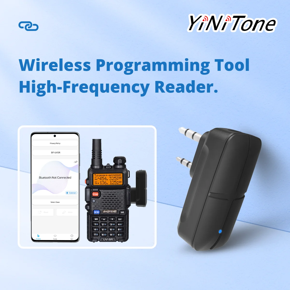 YiNiTone BPC-1 K Port walkie talkie wireless programmer tool frequency writer diy replacement aluminium chassis repair tool for motorola cp1300 cp1200 cp1660 cp1308 cp1208 radio walkie talkie accessories