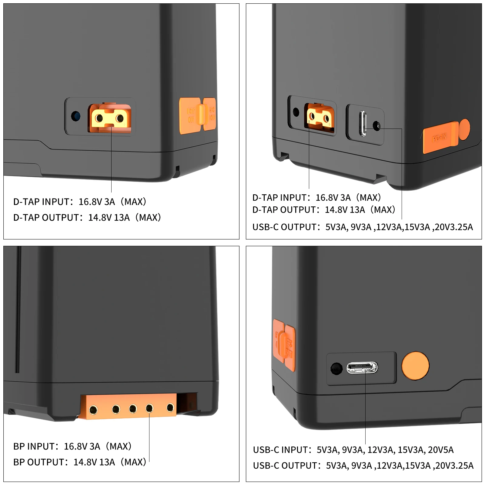 ZGCINE ZG-V160 V Mount Battery 9600mAh Power Bank 14.8V V Lock V Shape Li-ion Battery PD Fast Charging For camera DSLR