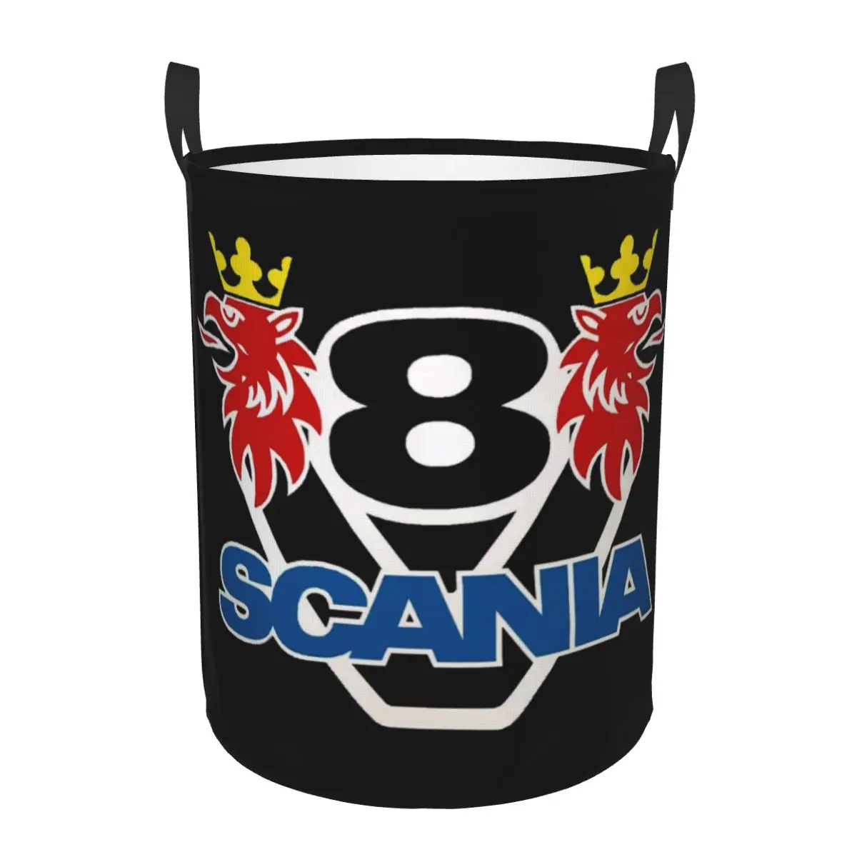 Svezia Truck Saabs Scanias Logo Cesto Portabiancheria Pieghevole Grande Cestino Portaoggetti Car Club Baby Basket