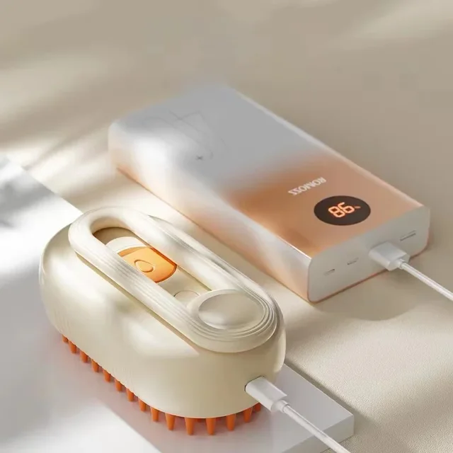 3-in-1 Dog Hair Brush Cat Hair Electric  Anti Flying Pet Cleaning Brush Steam Spray Massage Hair Removal Comb 4