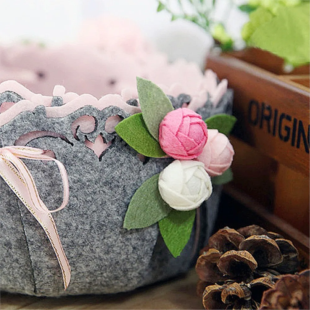 Chainho,DIY Handmade Non-woven Pre-Cut Material Sets,Hand Sewing Felt Fabric,Pre-Cut,Semi Finished Item,Storage Basket Series