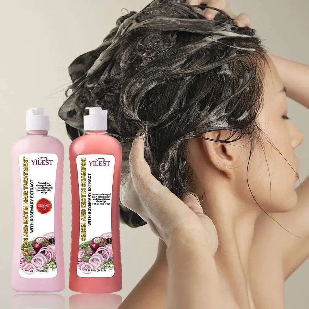 

Pure Plant Natural Shampoo For All Hair Types Conditioner Hair Care Thinning Rosemary Onion Biotin Rosemary Shampoo Set