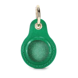 Premium Leather Keychain Holder for Airtag Anti-Lost Device (Green)
