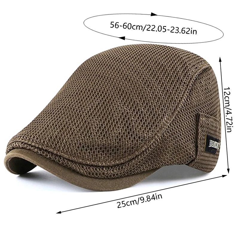 Mesh Breathable Beret Thin Section Sunscreen Sun Hat Cabbie Flat Cap Breathable Mesh Newsboy Beret Ivy Cap 2