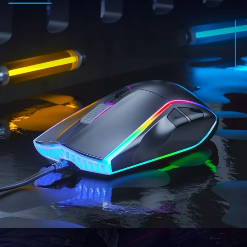 Aula F830tank Gaming Office Learning 6400dpi Rgb Mouse Macro Suitable For Desktop Laptop Ergonomic Comfort Wired Usb Mouse gift