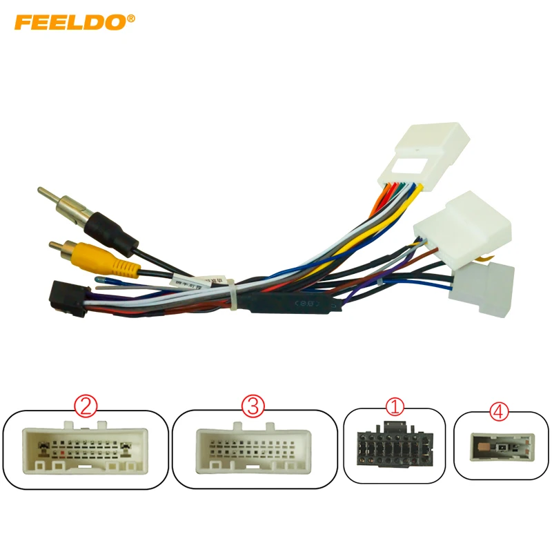 FEELDO Car Audio Wiring Harness For Nissan Qashqai 0611 Aftermarket
