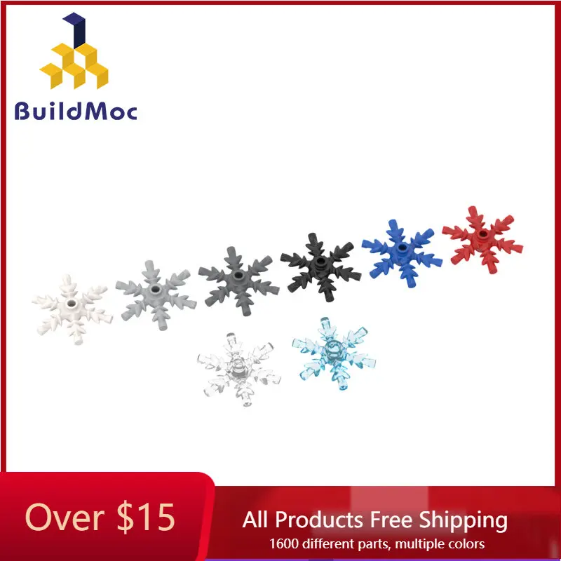 Кубики MOC 42409 (Снежинка) 10 шт., 4x4x789 для строительных блоков, детали «сделай сам», Классическая фирменная подарочная игрушка для детей