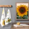 4-pack sunflower napkins, 40 * 60cm flat and stain resistant, suitable for dining and kitchen use 4