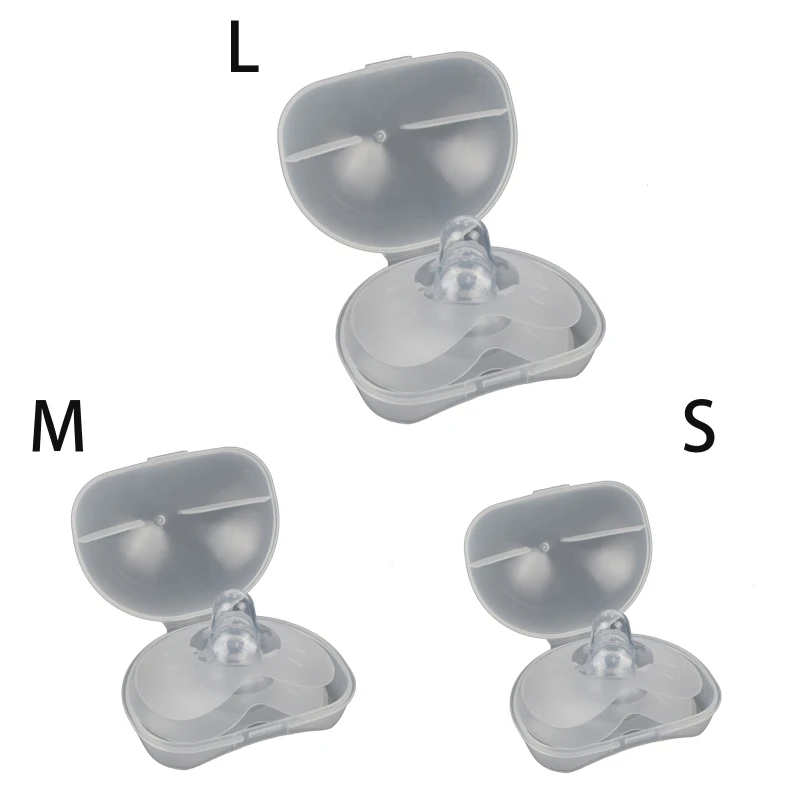 

2pcs Silicone Nipple Protectors Feeding Mothers Nipple Shields for PROTECTION Cover Breastfeeding with Clear Carrying for CASE