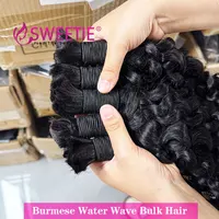 12A vague d'eau brut vietnamien en vrac naturel bouclés cheveux humains pour tresser non transformés sans trame Extensions de cheveux humains en vrac paquets 5