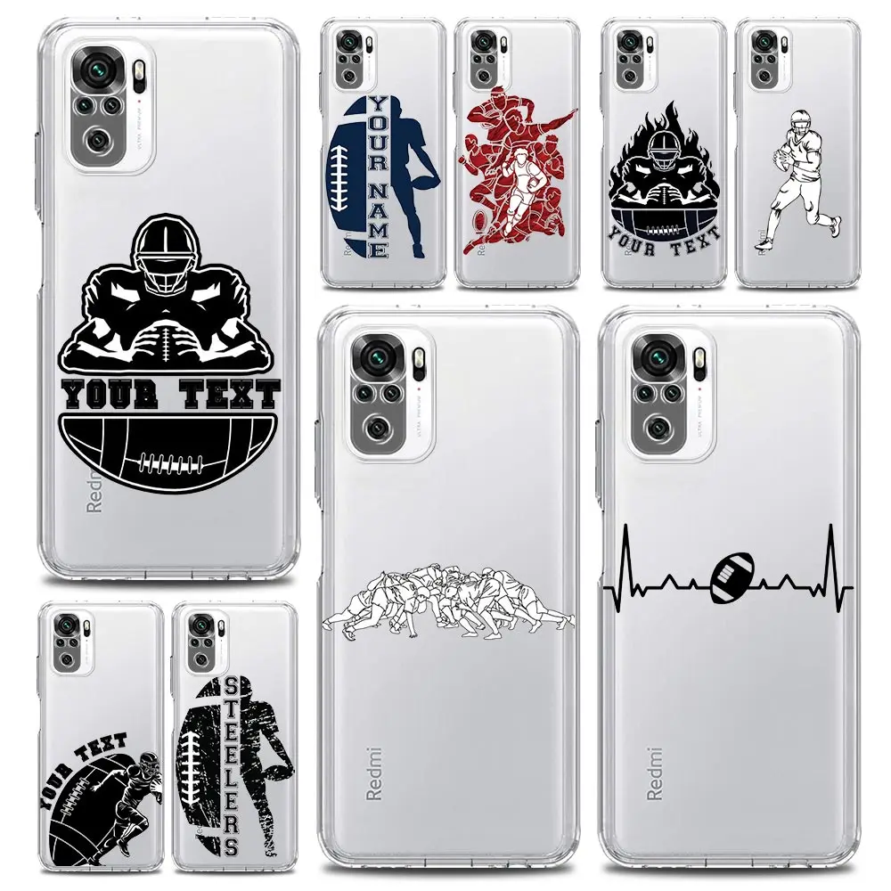 Clear Rugby Ball Phone Case Cover