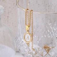 New Style Initial Enamel A-z Letter Golden Drip Oil Technology Necklace For Women Exquisite Pendant Banquet Fashion Jewelry Gift - Image 4