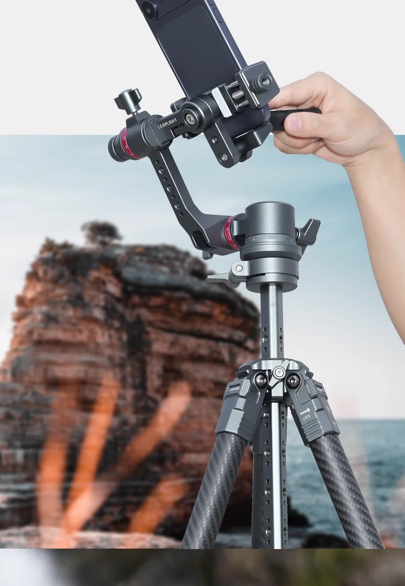 Leaplight LYR3 3-axis Universal Phone Gimbal Tilt Adjustable 360° Rotation for M