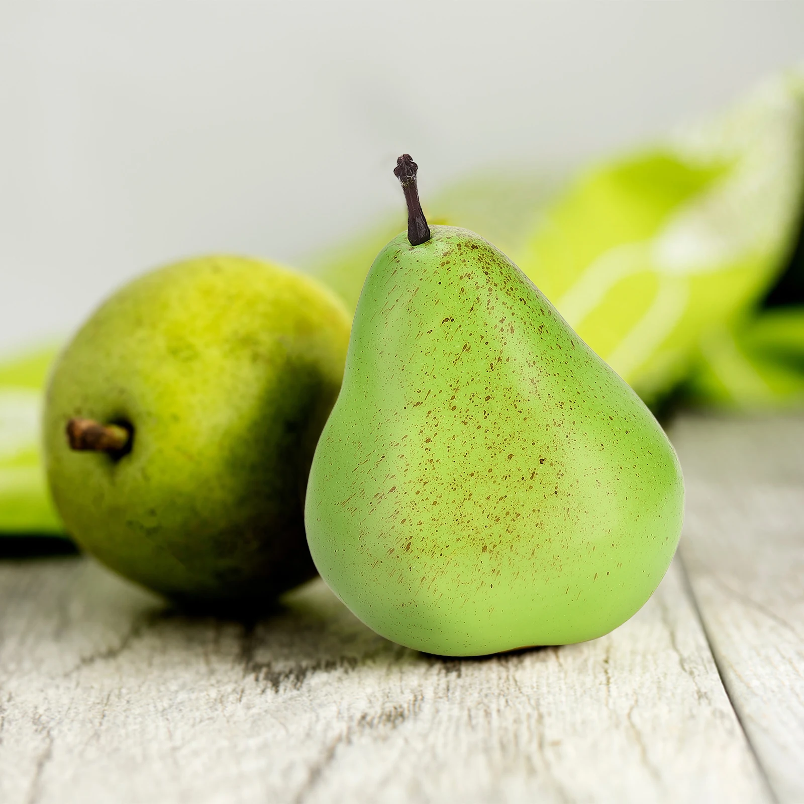 Artificial fruits and vegetables 1/6PCS Lifelike Artificial Green Fruit Pear Kitchen Realistic Fake Display Food Home Decoration Supermarket Restaurant Props