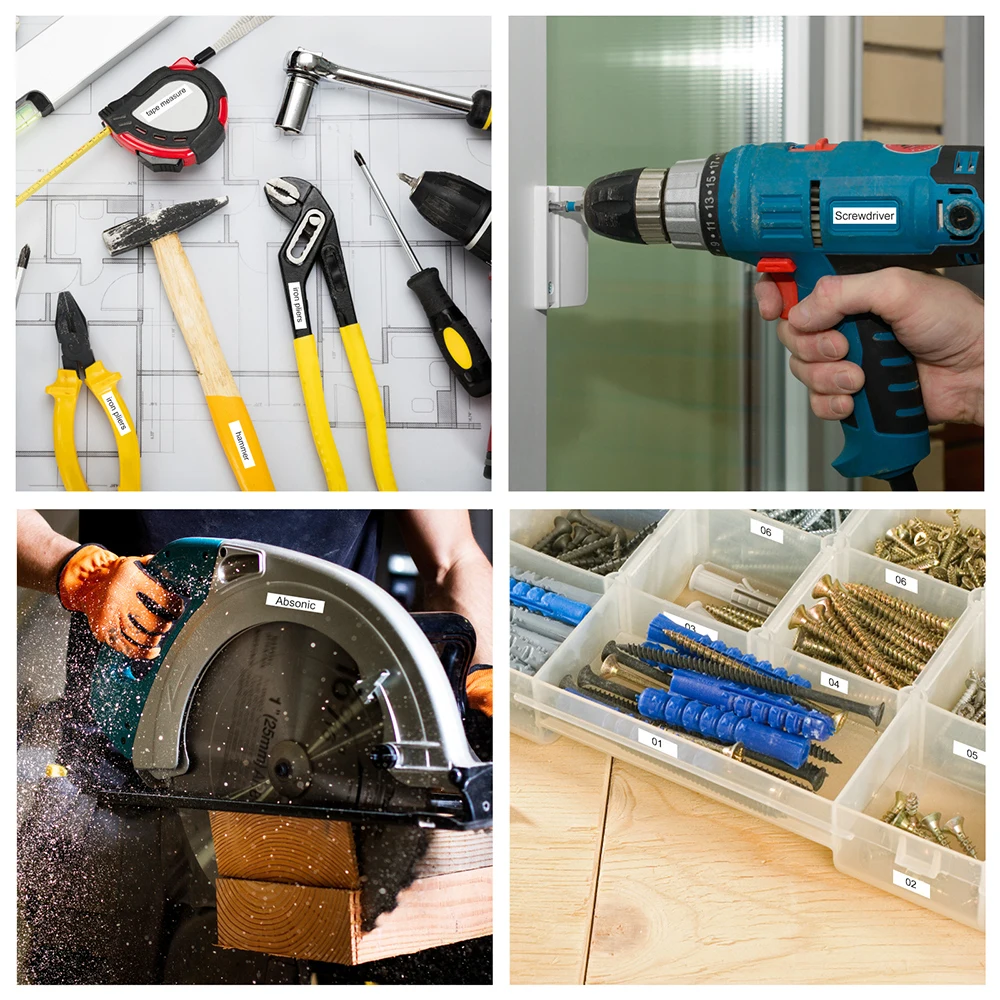 Nastri Dymo 18444 Industriali D1 - 12mm X 5.5m, Nero Su Bianco, Per Etichettatrici - Foto 2