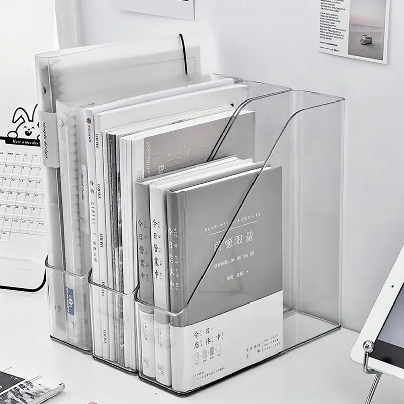 Portable Acrylic Book Stand Transparent Free Combination Bookshelf U-shaped Book Folder Desk Storage Rack Home Office Rack