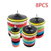 3/5/6/7 Inch Car Polishing Sponge Pads Kit Foam Pad Buffer Tools Auto Beauty Waxing Polishing Pad Car Polisher Drill Adapter 1