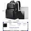 BOPAI Men's Head Leather Backpack 16 inch Laptop Bags Business USB Charging Backpacks Travel Large Capacity Shoulder Bag 6