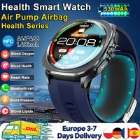 Nouvelle Montre Connectée 2026 avec Pompe à Air et Airbag, Mesure Précise de la Tension Artérielle, Suivi de la Santé, ECG, Acide Urique, Lipides Sanguins, Montre Électronique Homme Sport Étanche, Livraison Locale 1