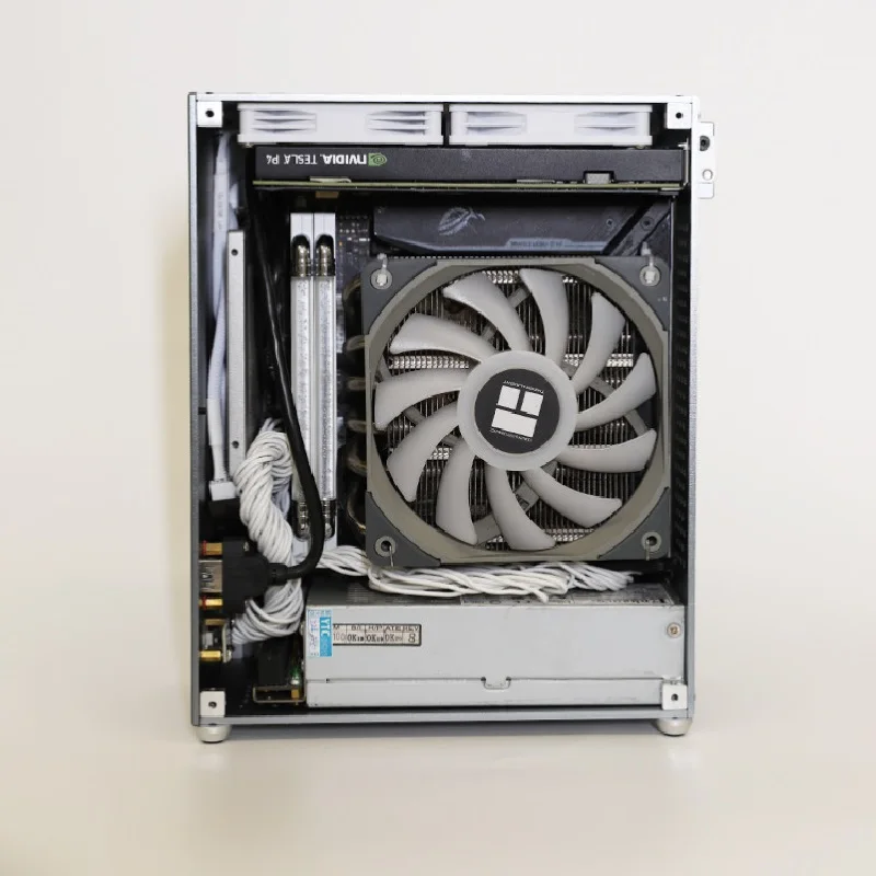 Bug-b1 하프하이트 GPU 카드 미니 ITX 섀시 알루미늄 합금, 1U 파워 서플라이 및 4050/4060mm 하프하이트 그래픽 카드 지원