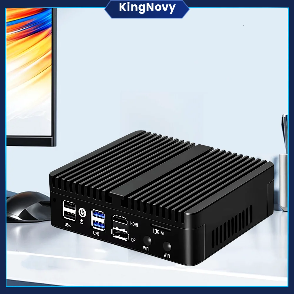 Fanless Soft Router N100 DDR5 Celeron N6000 4*Intel I226 2.5GbE