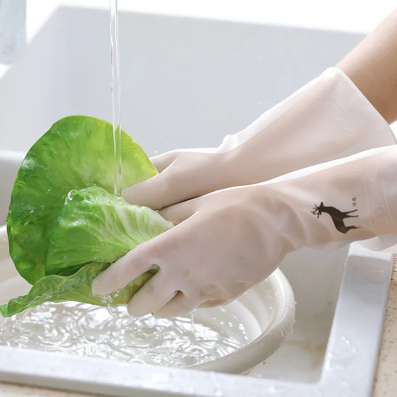 Luluhut Kitchen Dish Washing Gloves Household Dishwashing Gloves Rubber for Washing Clothes Cleaning for Dishes