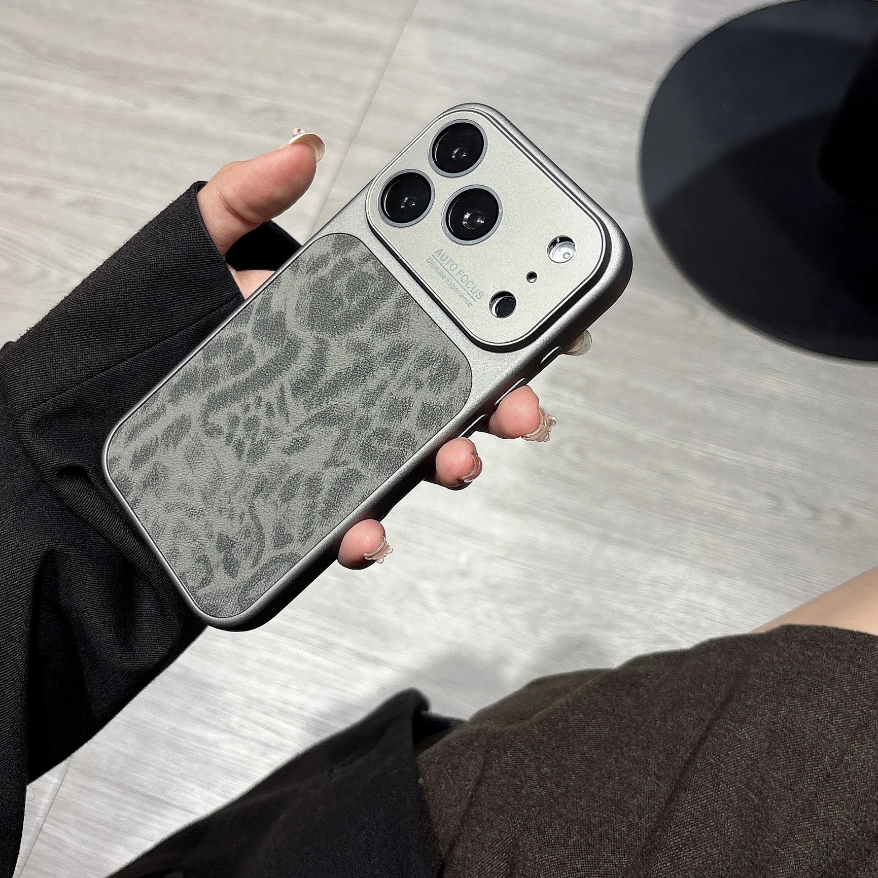 Leopard Print Matte Shockproof Phone Case with Camera Protection