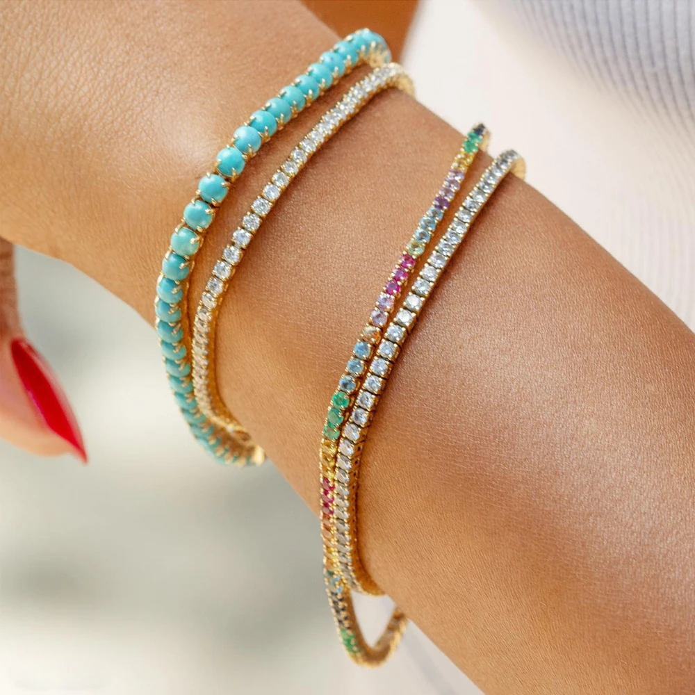 Bracciale Semirigido Con Cristalli Gialli E Blu Elettrico, Boule Ce A Pave Giallo E Strass