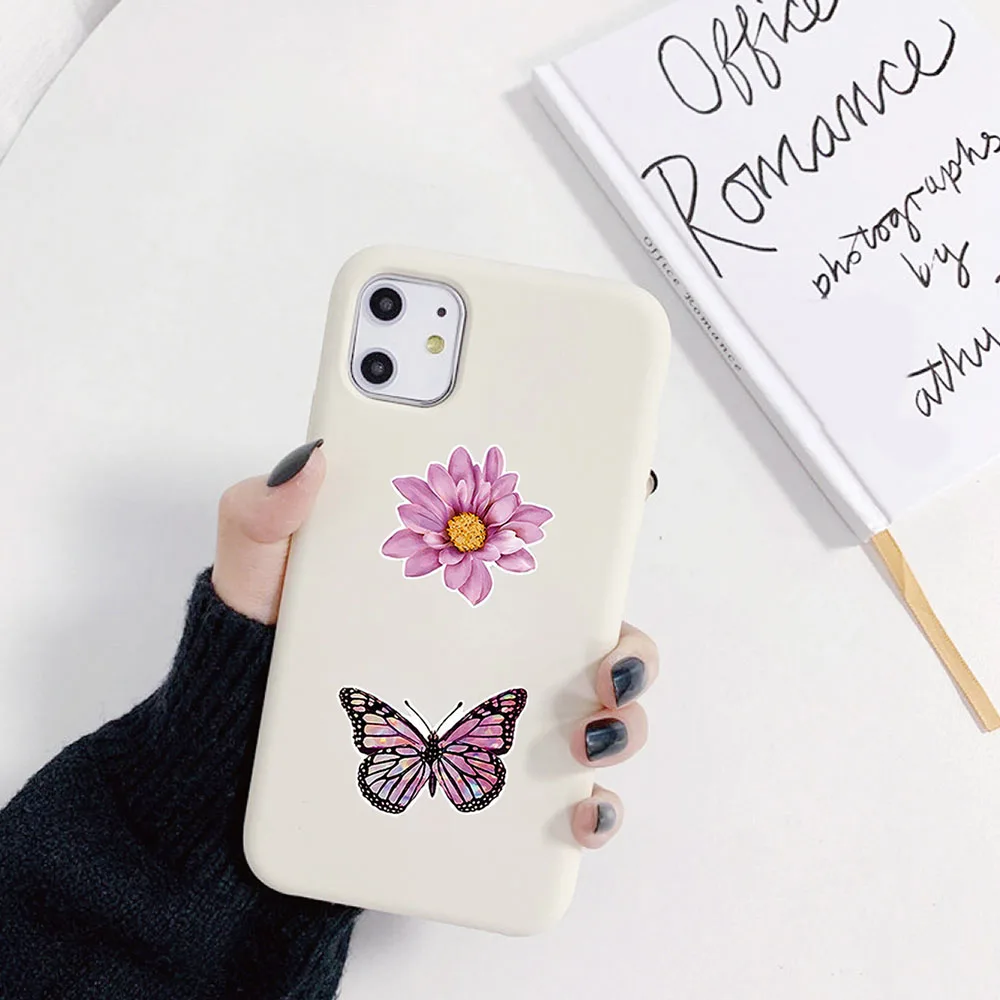 Colorful Butterfly Flower Stickers - 8 Unique Designs for Party Decorations and Scrapbooking