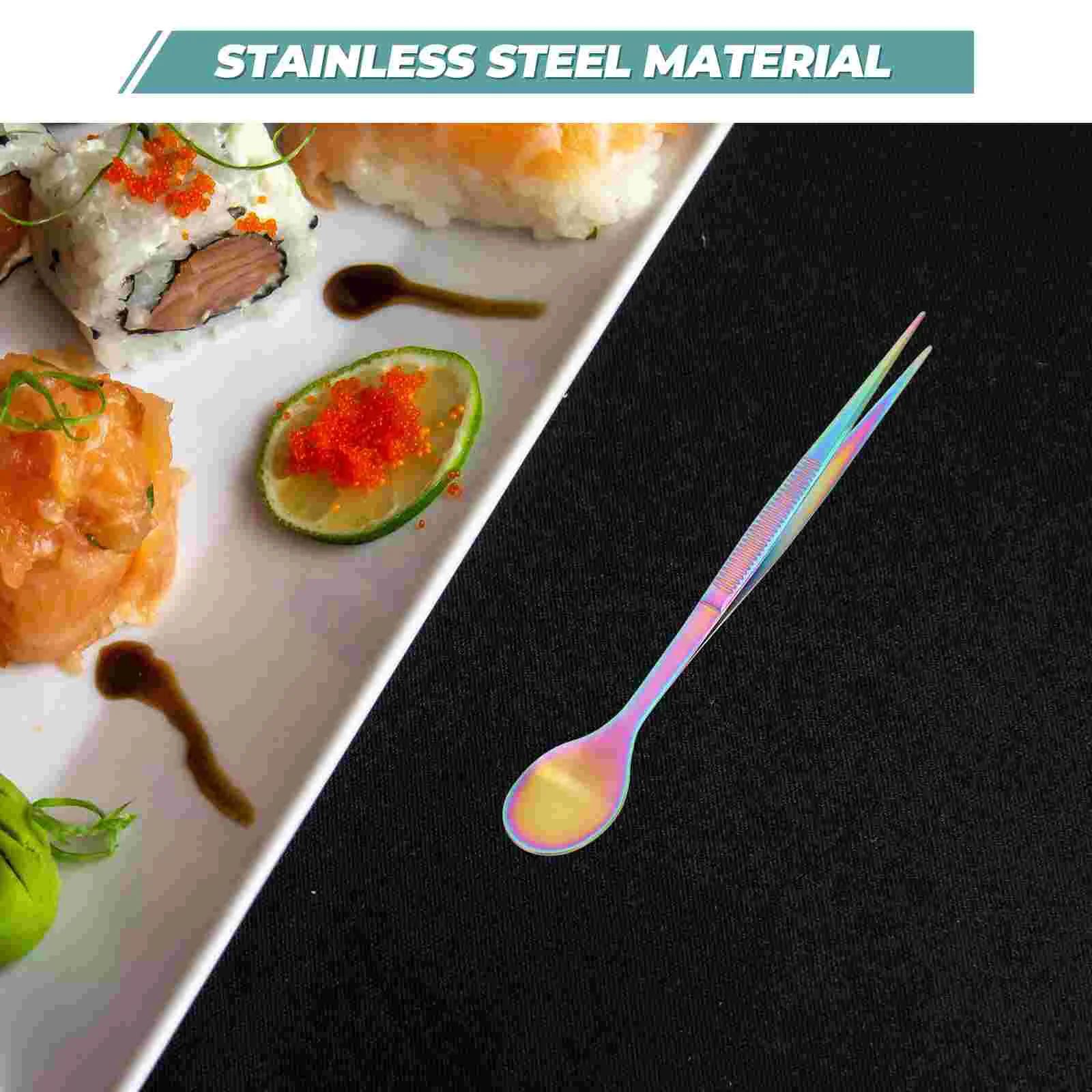 Tasting Spoon Spoons Salad Tongs Chef Chefs and Tweezers Stainless Steel Kitchen