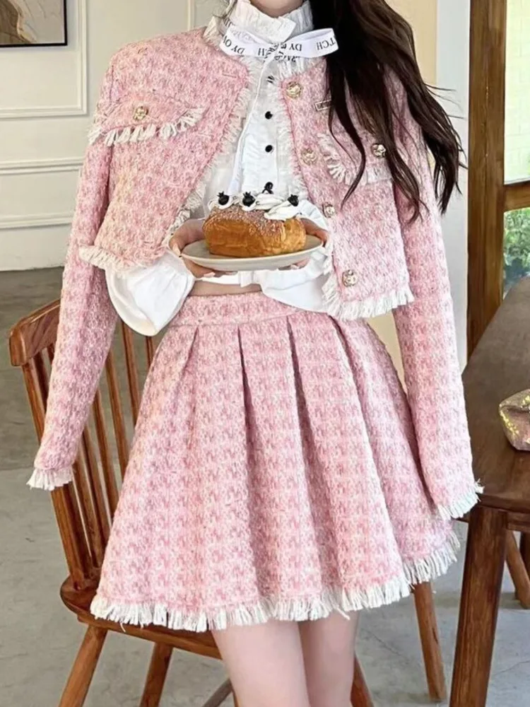 2 Piece Sets Womens Outfits Pleated Skirt | Women Skirt Two