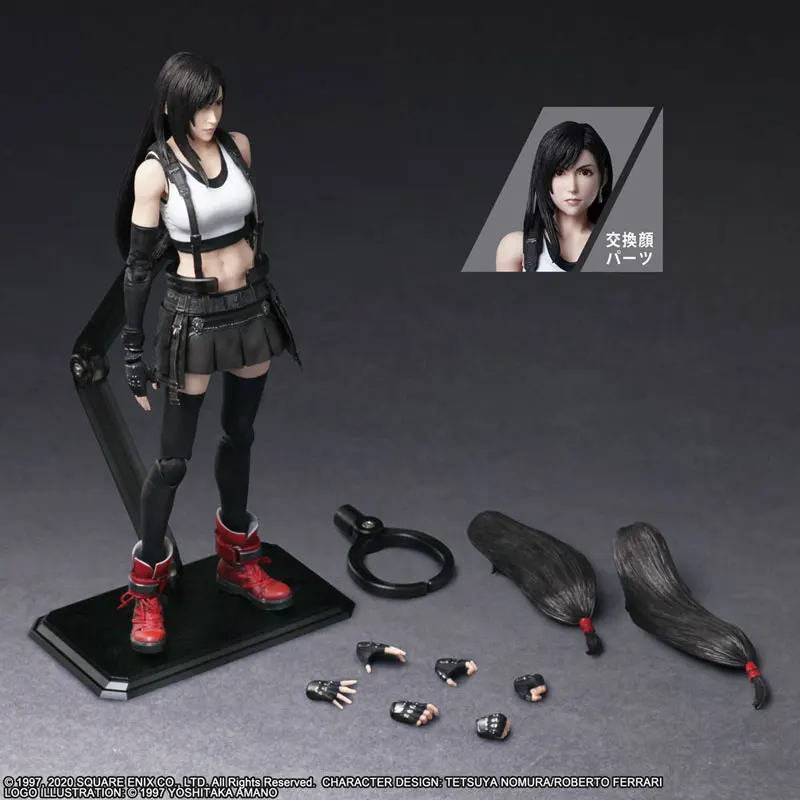 

In Stock 25cm Play Arts Final Fantasy 7 Vii Sephiroth Cloud Strife Tifa Lockhart Action Figure Remake Toys Bookshelf Decoration