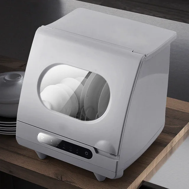 Mini lavastoviglie domestica automatica intelligente Lavatrice da appoggio in acciaio inossidabile facile da installare per uso domestico e alberghiero 4