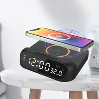 Wireless Charging Station Versatile 3-in-1 Wireless Charger Fast 15w Charging Digital Alarm Clock Temperature for Devices 1