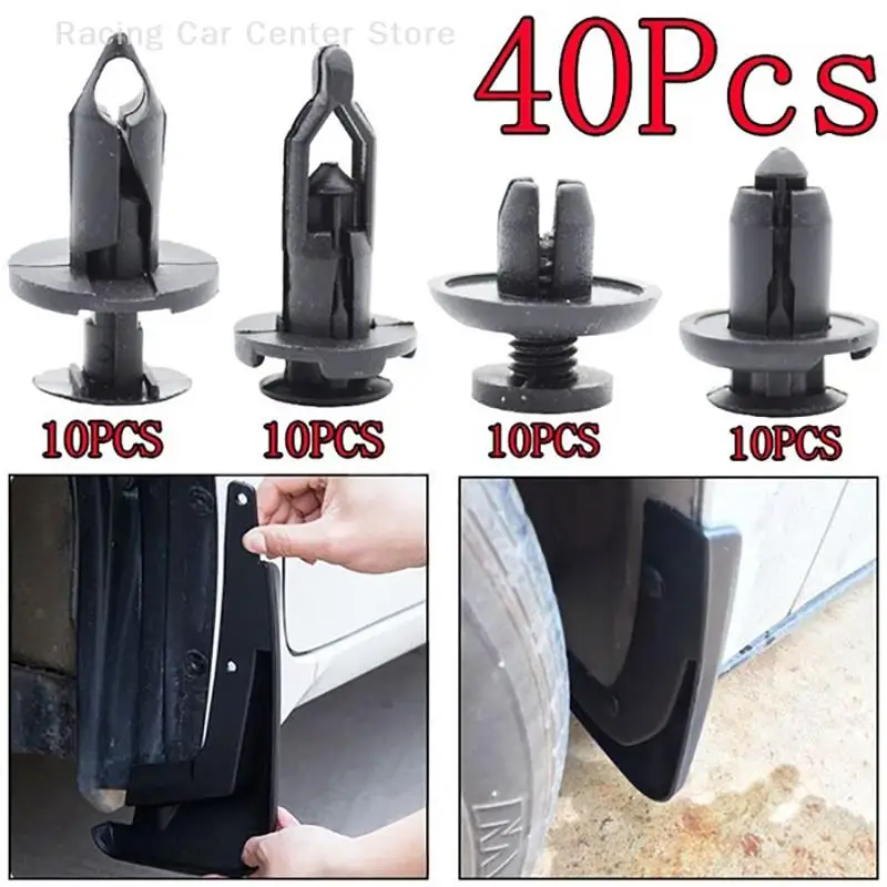 20 Clip Fermo In Plastica Per Parafango E Paraurti Auto - Adatte Per Nissan, Diametro Foro 8mm, Colore Nero