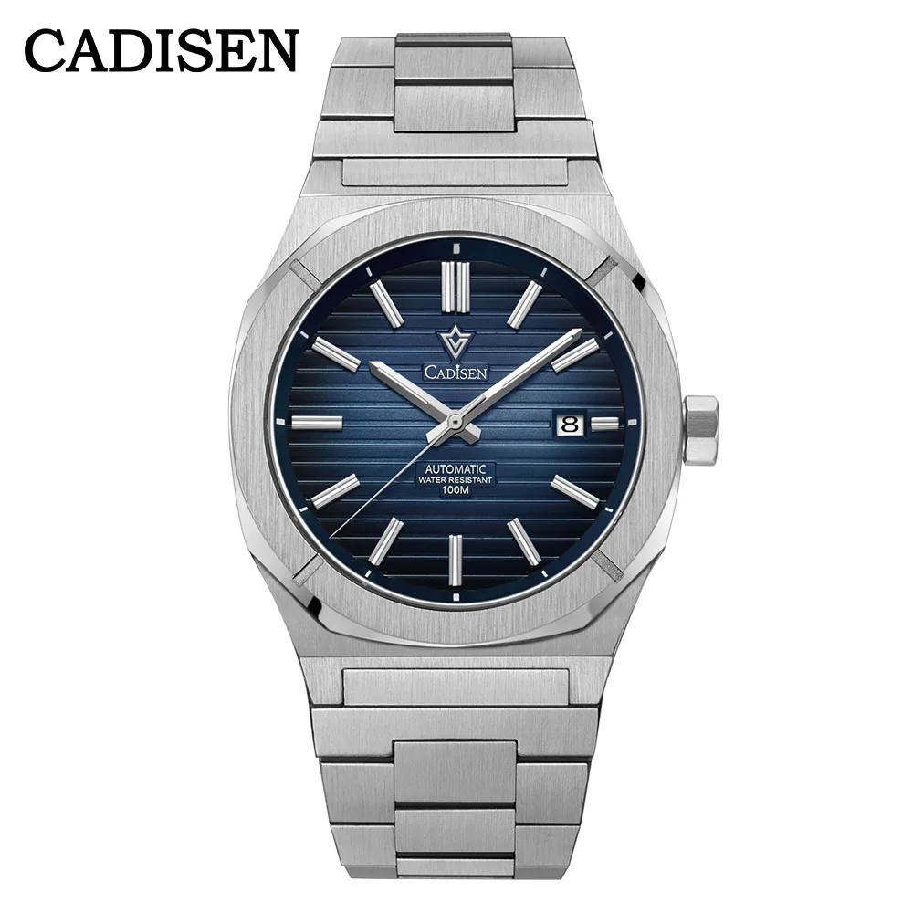 CADISEN 40mm Watch For Men NH35A Movement Automatic Mechanical Sports Watches Sapphire Crystal 100M Waterproof Wristwatches 8200